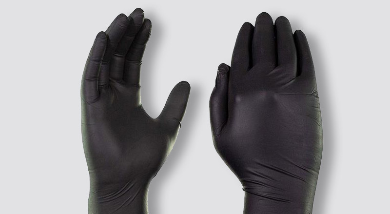 Disposable PVC Gloves in Black